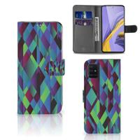 Samsung Galaxy A51 | Book Case | Abstract Green Blue | Portemonnee hoesje