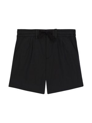 Dolce & Gabbana Kids short en popeline à logo - Noir