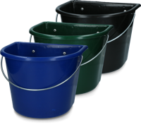 Voerbak 15 l met ophang en hengsel donkerblauw