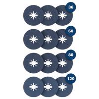 Bosch Accessories 2607012056 Fiberschijf Diameter 115 mm Korrelgrootte (num)=36, 60, 80, 120 1 set(s)
