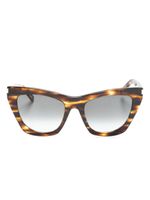 Saint Laurent Eyewear lunettes de soleil Kate à monture papillon - Marron