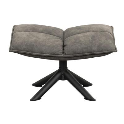 Leen Bakker - Hocker Clayton - Antraciet - 45x64x41,50 Cm - Stof - Grijs