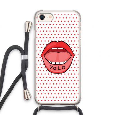 Yolo Denise: iPhone 8 Transparant Hoesje met koord
