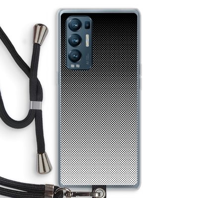 Musketon Halftone: Oppo Find X3 Neo Transparant Hoesje met koord