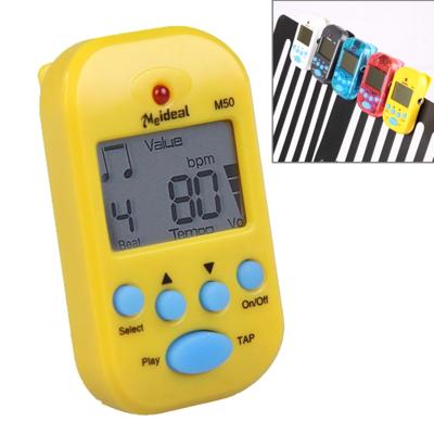 Mini professionele elektronische Piano viool Clip metronoom van de kwalitatief hoogwaardige digitale Tuner M50(Yellow)