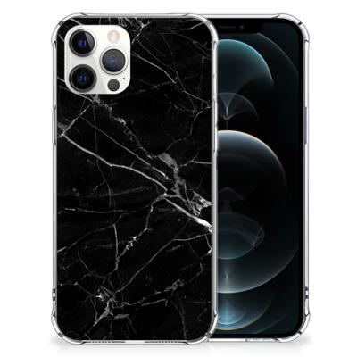 iPhone 12 Pro Max Anti-Shock Hoesje Marmer Zwart - Origineel Cadeau Vader iPhone 12 Pro Max Anti-Shock Hoesje Marmer Zwart - Origineel Cadeau Vader