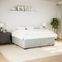 Bedframe zonder matras 200x200 cm fluweel lichtgrijs