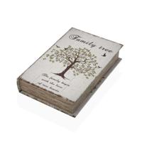 Decoratieve Doos Versa Canvas Hout MDF Boomstructuur Boek