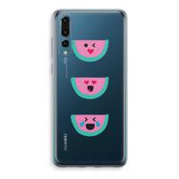 Smiley watermeloen: Huawei P20 Pro Transparant Hoesje