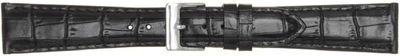 Horlogeband Poletto 454.00.20 Leder Zwart 20mm