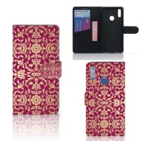 Wallet Case Huawei Y7 (2019) Barok Pink | Portemonnee hoesje