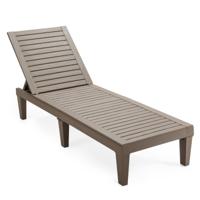 Ligstoel Tuin Ligstoel met Verstelbare Rugleuning Strand Ligstoel Ligstoel 190 x 57,5 x 29 cm Bruin