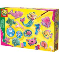 Gieten en schilderen - Oceaanfiguren - sneldrogend - met vormpjes, gips, verf, penseel, gladstrijkkam en glitters Gieten en schilderen - Oceaanfiguren - sneldrogend - met vormpjes, gips, verf, penseel, gladstrijkkam en glitters