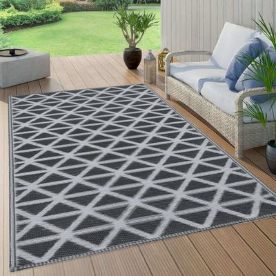 VidaXL Buitenkleed arakil 80x150 cm pp zwart