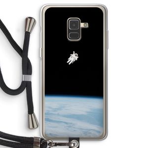 Alone in Space: Samsung Galaxy A8 (2018) Transparant Hoesje met koord