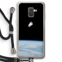 Alone in Space: Samsung Galaxy A8 (2018) Transparant Hoesje met koord