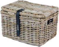 Fietsmand Basil Dax S met deksel 27 x 37 x 24 cm - grijs