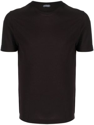 Zanone t-shirt à col rond - Marron