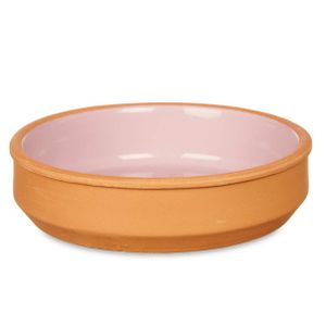 Set 4x tapas/creme brulee serveer schaaltjes terracotta/roze 16x4 cm