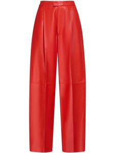 Marni pantalon de tailleur en cuir - Rouge