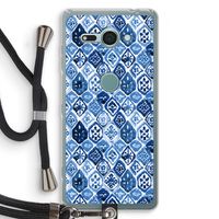 Blauw motief: Sony Xperia XZ2 Compact Transparant Hoesje met koord