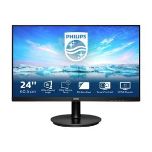 Philips Monitore 241V8L/00 LED-monitor Energielabel E (A - G) 61 cm (24 inch) 1920 x 1080 Pixel 16:9 4 ms HDMI, Audio-Line-out, VGA VA LED