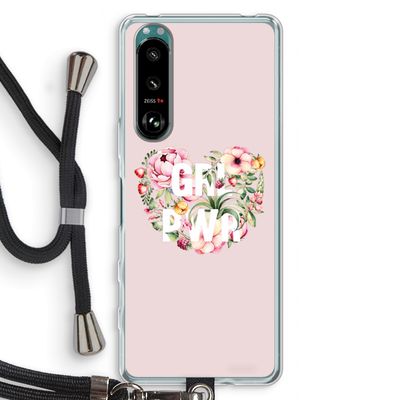 GRL PWR Flower: Sony Xperia 5 III Transparant Hoesje met koord