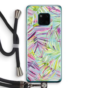 Tropical Palms Blue: Huawei Mate 20 Pro Transparant Hoesje met koord