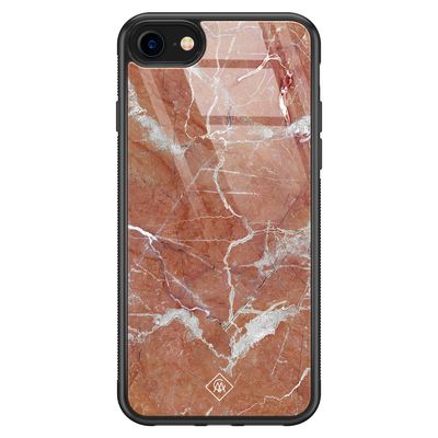 iPhone SE 2020 glazen hardcase - Marble sunkissed