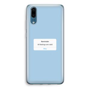 Reminder: Huawei P20 Transparant Hoesje