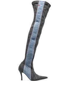 Diesel bottes D-Venus en jean - Noir