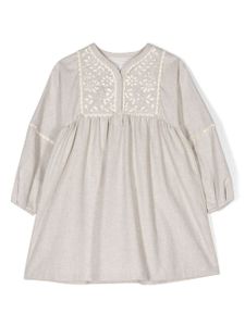 Chloé Kids robe en coton à broderies - Tons neutres