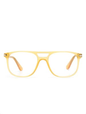 Persol lunettes de vue à monture translucide - Jaune