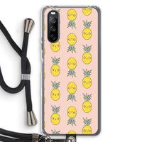 Ananas: Sony Sony Xperia 10 III Transparant Hoesje met koord