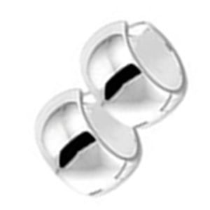 Klapoorringen Bol zilver 5.5 x 10 mm