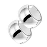 Klapoorringen Bol zilver 5.5 x 10 mm