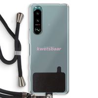 kwetsbaar: Sony Xperia 5 III Transparant Hoesje met koord