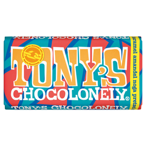 Tony's Chocolonely Melkchocolade reep karamel amandel pretzel zeezout 180g bij Jumbo