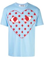 Comme Des Garçons Play t-shirt à logo imprimé - Bleu - thumbnail