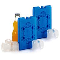 Koelelementen extra plat - Set van 4x stuks - blauw - 11 x 2 x 16 cm - Koelblokken - voor koeltas/ko