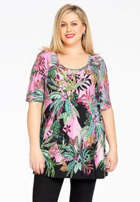 Yoek Tuniek flare WILDERNESS | Roze | Maat 54/56
