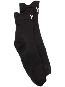 Y-3 chaussettes à logo en intarsia - Noir