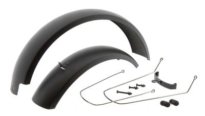 Spatbord set Mirage 20 Fatbike incl. bevestiging - zwart