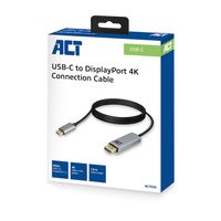 ACT USB-C naar DisplayPort male kabel 1,8m 4K @ 60Hz - thumbnail