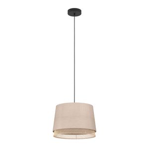 EGLO Tabley Hanglamp - E27 - Ø 38 cm - Natuur/Bruin/Zwart - Textiel