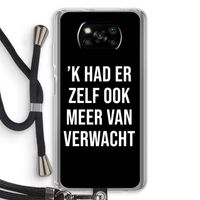 Meer verwacht - Zwart: Xiaomi Poco X3 NFC Transparant Hoesje met koord