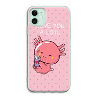 Love You A Lotl: iPhone 11 Transparant Hoesje