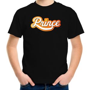 Prince Koningsdag t-shirt zwart voor kinderen