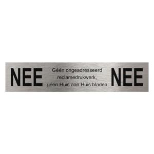 Stoer! Nee/Nee Plaatje Rvs Zelfklevend - 45005520