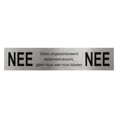 Stoer! Nee/Nee Plaatje Rvs Zelfklevend - 45005520